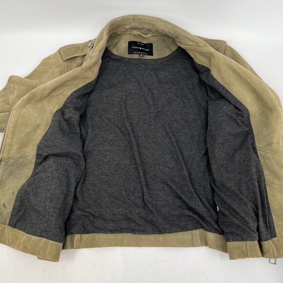 Lucky Brand Green Zip Leather Jacket | Size M - Picture 6 of 12